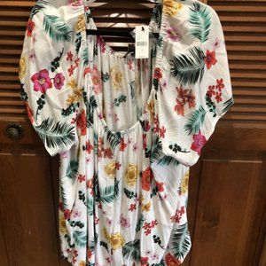 Lane Bryant 24 Shrilled Top Short Sleeve Top NWT